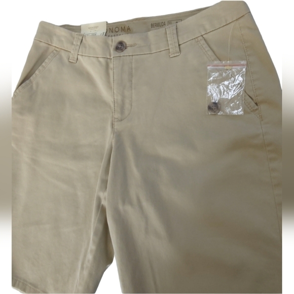 SONOMA Women's Mid-Rise Bermuda Stretch Shorts Size 2 Misses Bottoms Straight - Picture 2 of 5